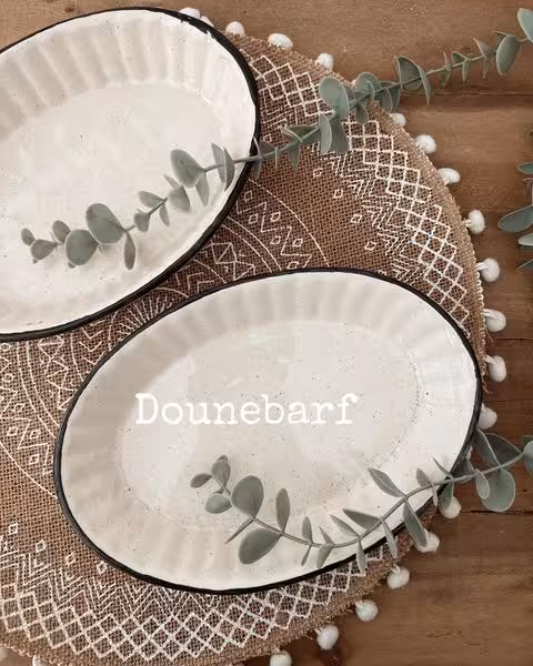 ظرف سرامیک بیضی