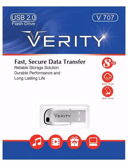 فلش مموری وریتی مدل V707 ظرفیت 8 گیگابایت