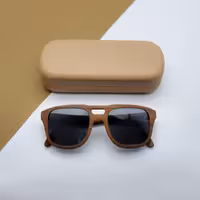 عینک چوبی دست‌ساز میدو مدل O034