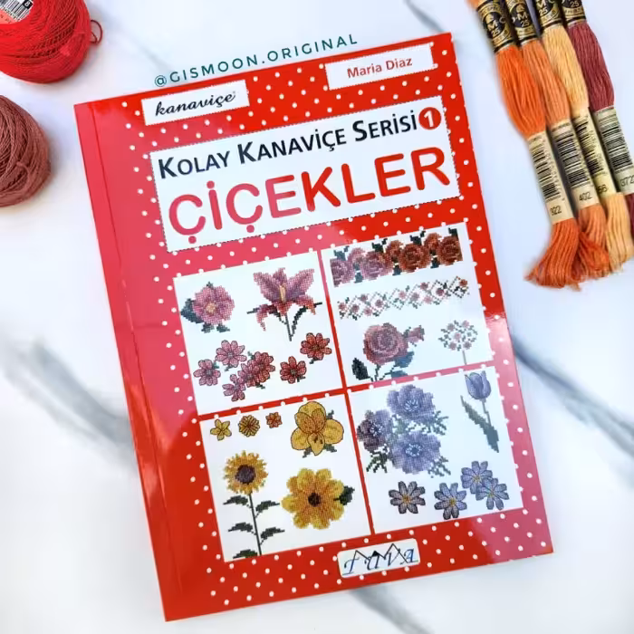 کتاب شماره دوزی Kolay Kanaviçe Çiçekler