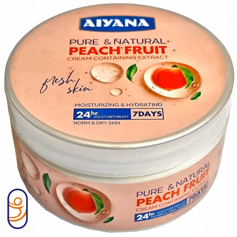 کرم آبرسان دست و صورت هلو کاسه‌ای آیانا