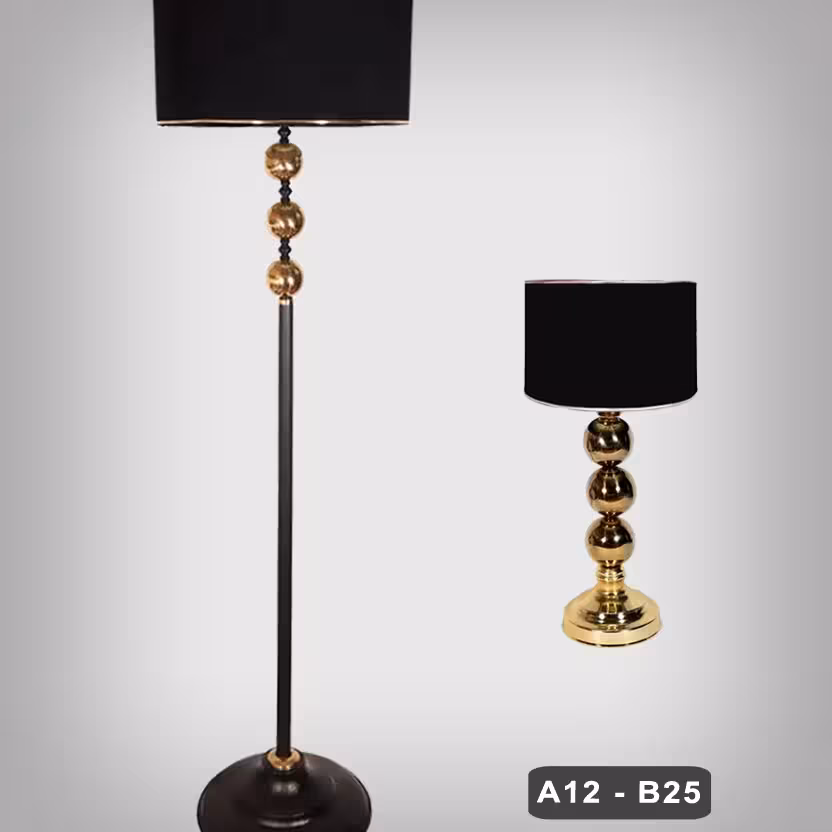 ست آباژور ایستاده کنارسالنی و رومیزی استیل  مدل A12-B25
