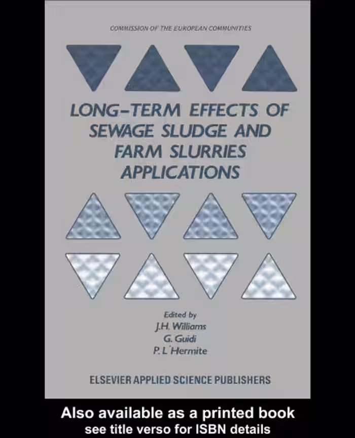 خرید و دانلود نسخه کامل کتاب Long-term Effects of Sewage Sludge and Farm Slurries Applications