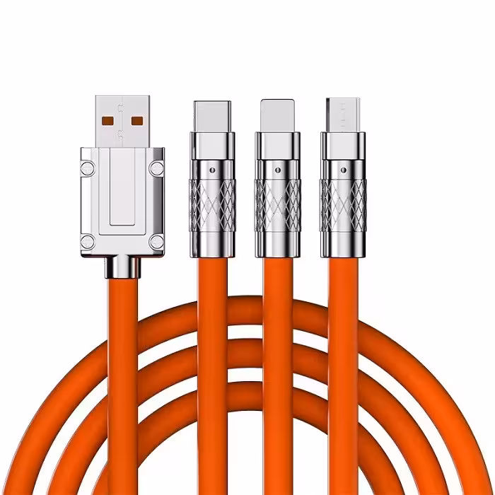 کابل تبدیل USB به micro USB/لایتنینگ/USB-C مدل A012025 طول 1.2 متر