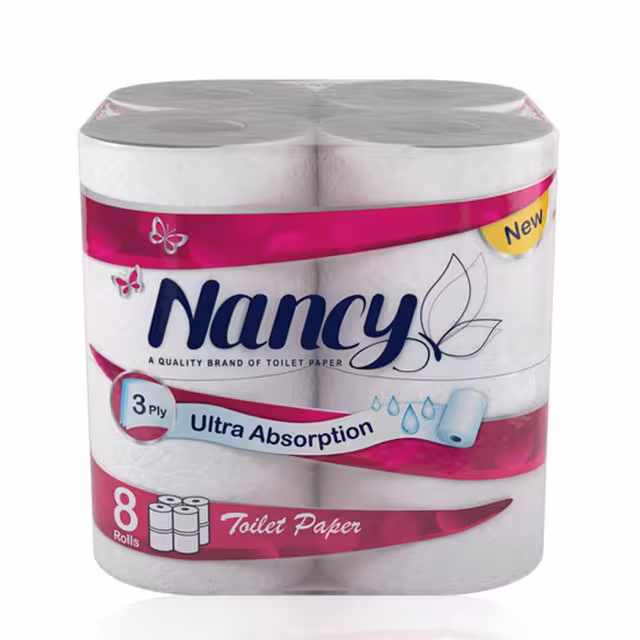 دستمال توالت نانسی بسته 8 عددی