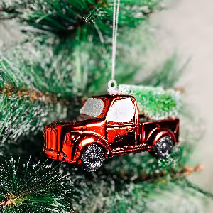 اویز ماشین وانت با کاج کریسمس کد 205