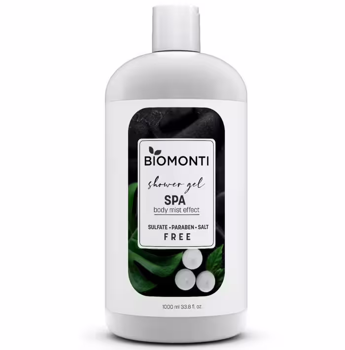 شامپو بدن بدون پارابن بیومونتی Biomonti مدل SPA حجم 1000 میل