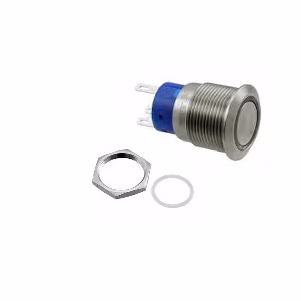 کلید فلزی ضد آب 12 میلیمتر بدون چراغ