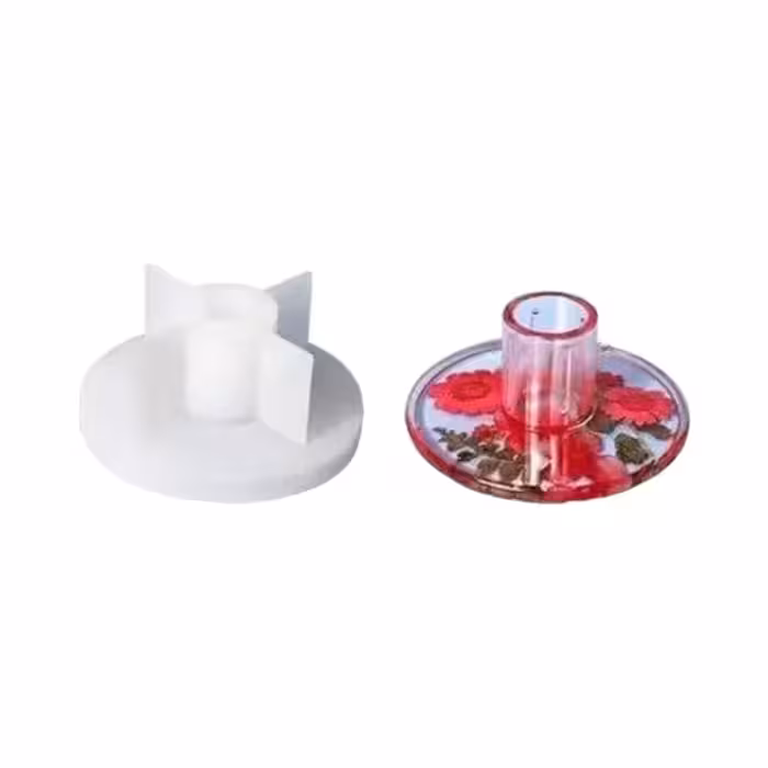 قالب سیلیکونی وارداتی جا شمعی لبه دار ساده قطر 8.5 سانت