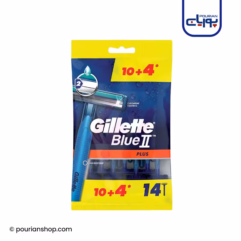 خودتراش ژیلت مدل Blue 2 Plus بسته 14 عددی