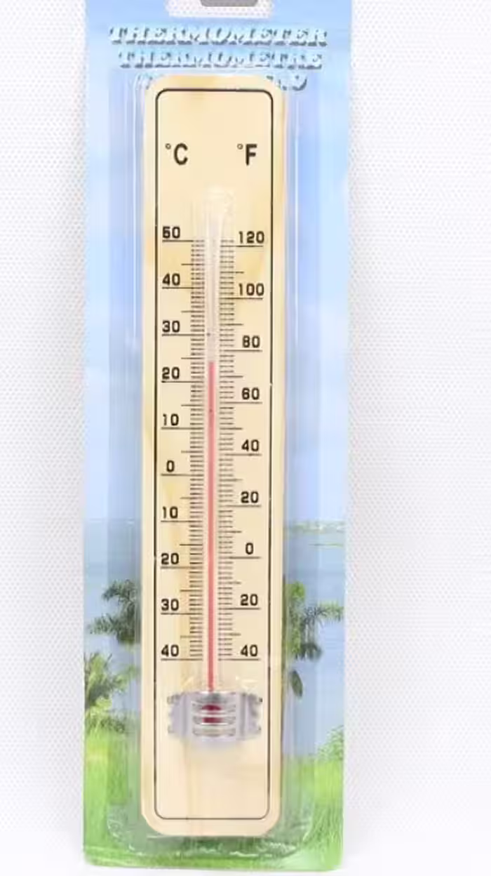 دماسنج محیط جیوه ای بدنه چوبی رنج 40- تا 50  درجه سانتیگراد کد M10340