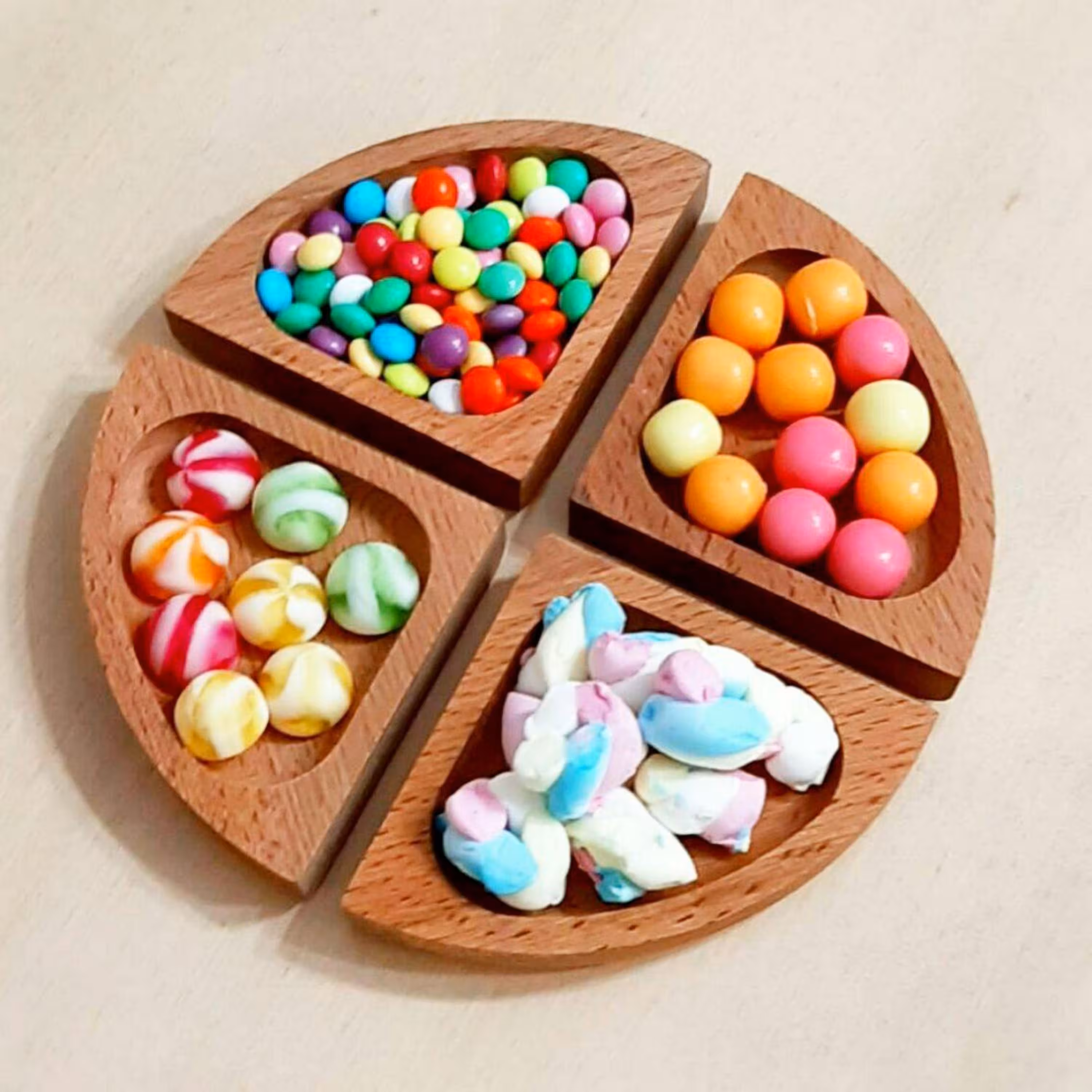 اردو خوری چوبی گرد پازلی