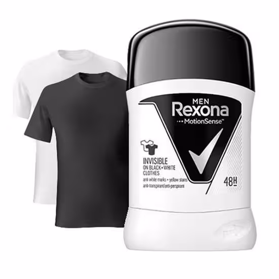 مام استیک صابونی مردانه رکسونا مدل invisible on black white clothes حجم 40 میل
