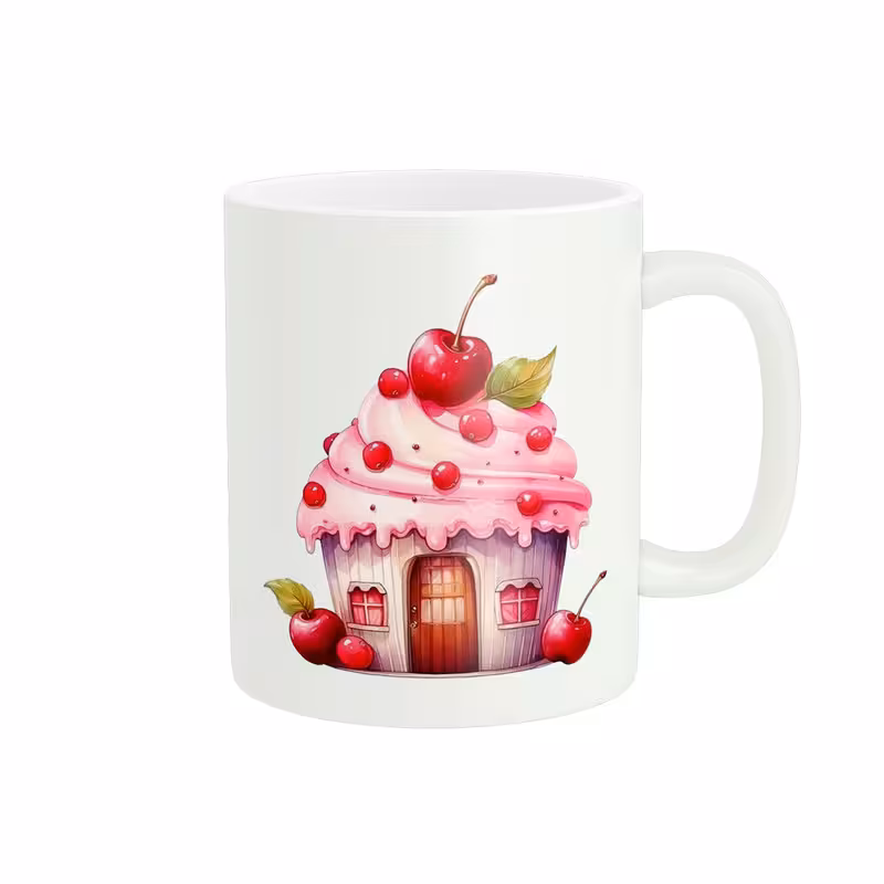 ماگ طرح کاپ کیک بشکل کلبه کد M243