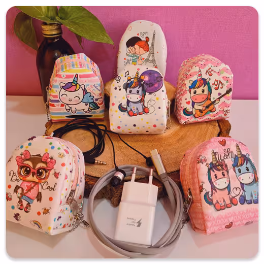 کیف شارژر و هندزفری کیوت