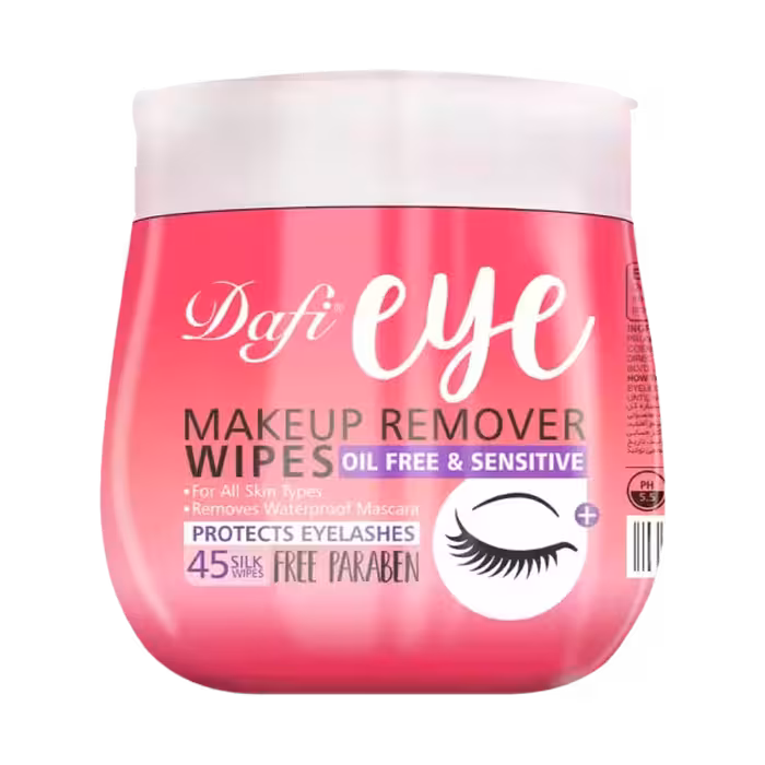 دستمال مرطوب پاک کننده چشم دافی بسته 45 عددی
