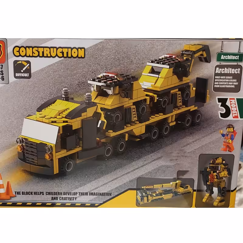 لگو سه مدل جرثقیل و ماشین