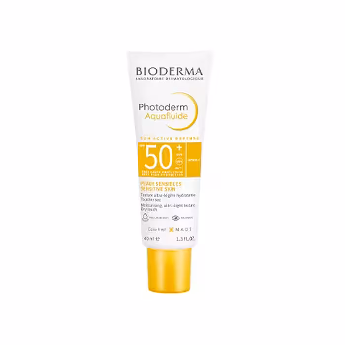 ضد آفتاب بایودرما آکوا فلویید  SPF50 مدل Photoderm Aquafluide بیرنگ 40‌ میل