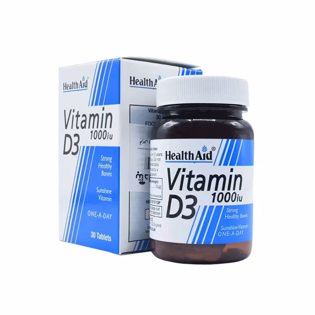 قرص ویتامین D3 1000 واحد هلث اید 30 عدد