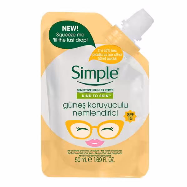 کرم آبرسان لوازم آرایشی سیمپل مدل Spf15 حجم 50 میلی لیتر