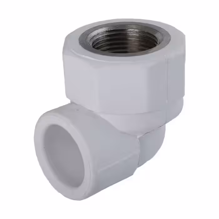 زانو یکسر بوشن فلزی سفید 1/2*20 آذین کد 23008