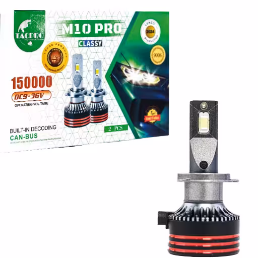 خرید لامپ هدلایت تک پرو m10 pro پایه 9006 دو عددی | اتوموبی