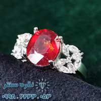 انگشتر جواهری یاقوت قرمز زنانه