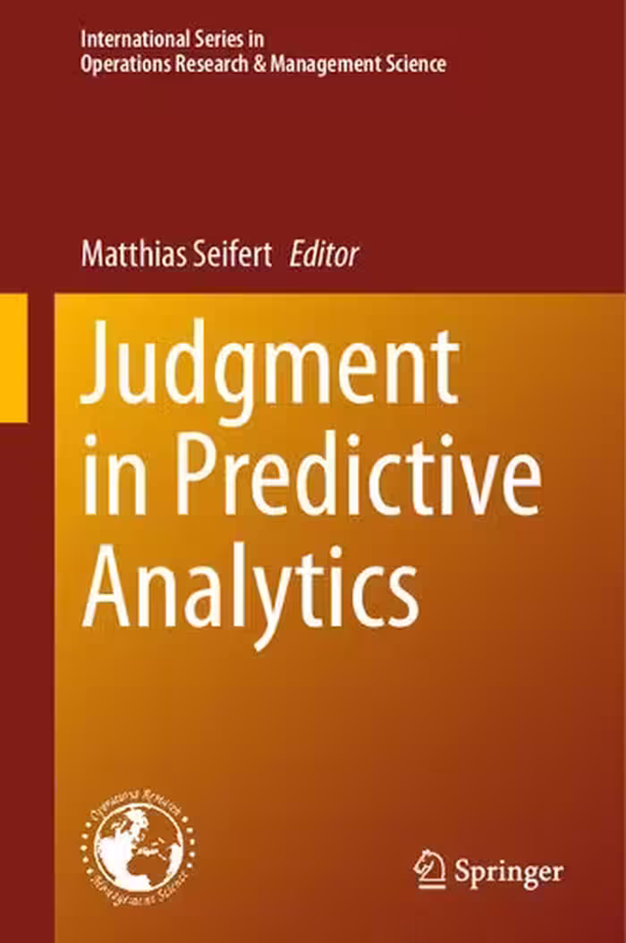 خرید و دانلود نسخه کامل کتاب Judgment in Predictive Analytics