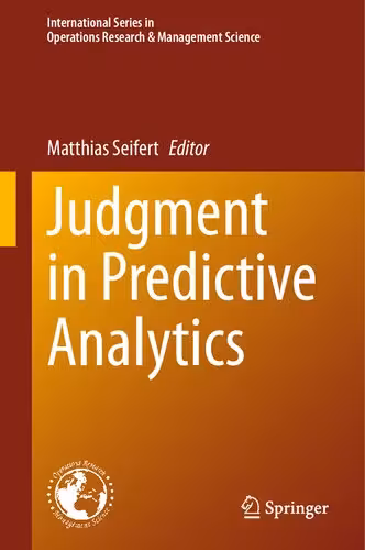 خرید و دانلود نسخه کامل کتاب Judgment in Predictive Analytics