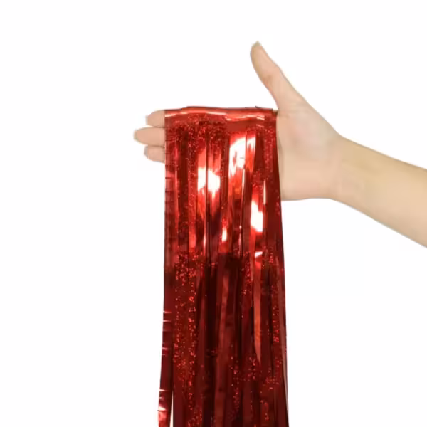 پرده متالایز قرمز