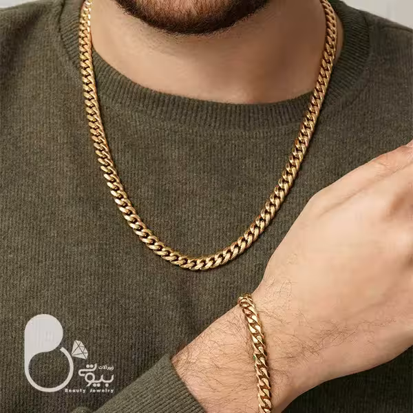 ست دستبند و گردنبند کارتیر استیل