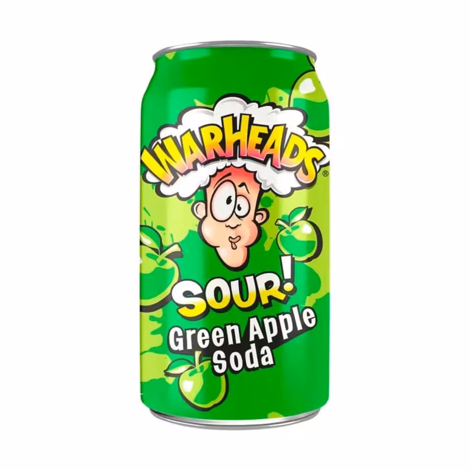 نوشیدنی ترش وارهدز با طعم سیب (355 میل) warheads