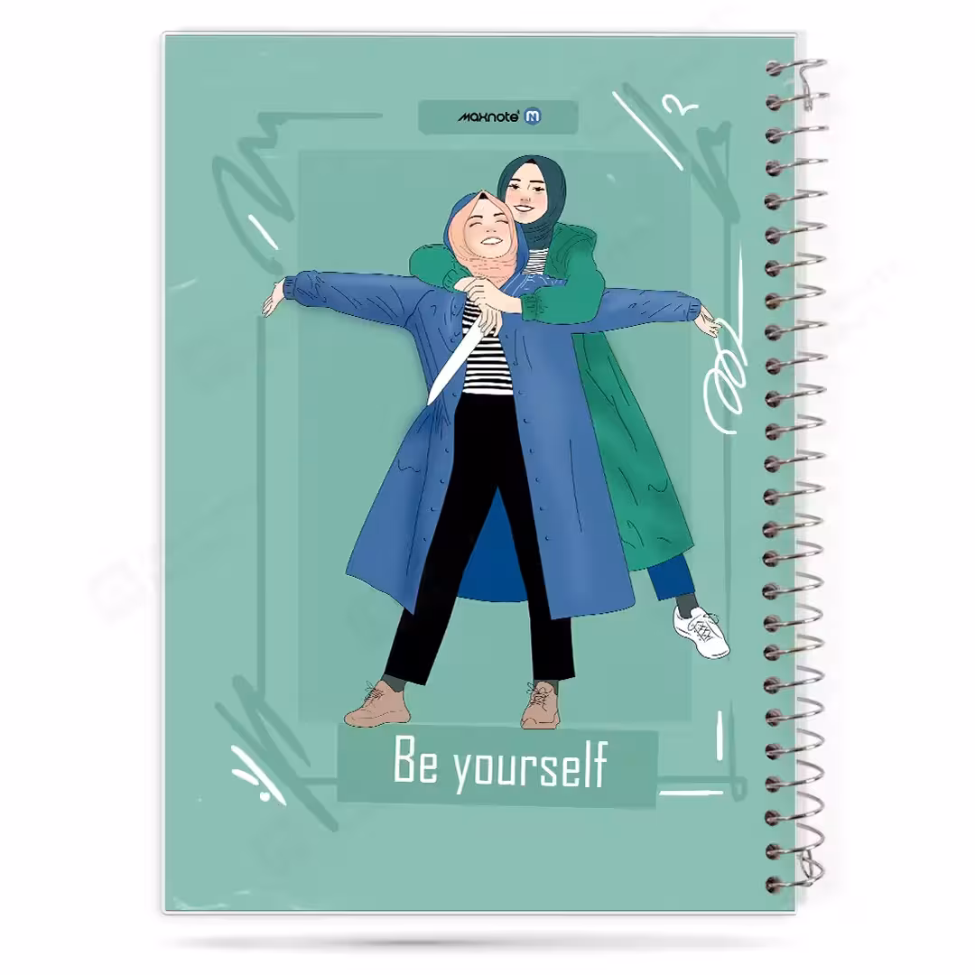 دفتر 100 برگ سیمی طلقی( طرح حجاب) کد 9134.طرح 4