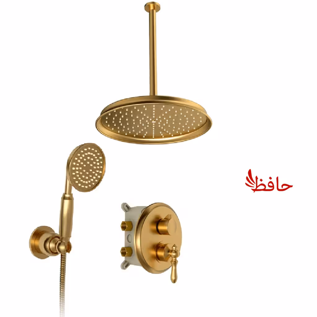 شیر حمام توکار شودر مدل زیگموند طلایی مات تیپ 3 BRASS