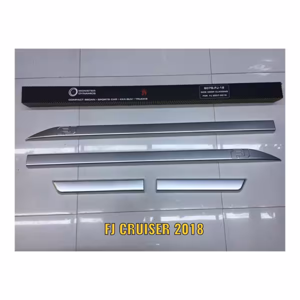 زه بغل درب خودرو لندکروزر Chrome Car side door moulding trim bar land cruiser fj 2018