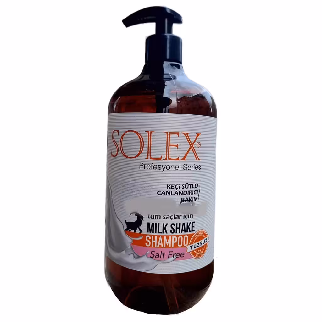 شامپو سر ارگانیک بدون نمک سولکس SOLEX milk shake حاوی شیر بز 1000 میل