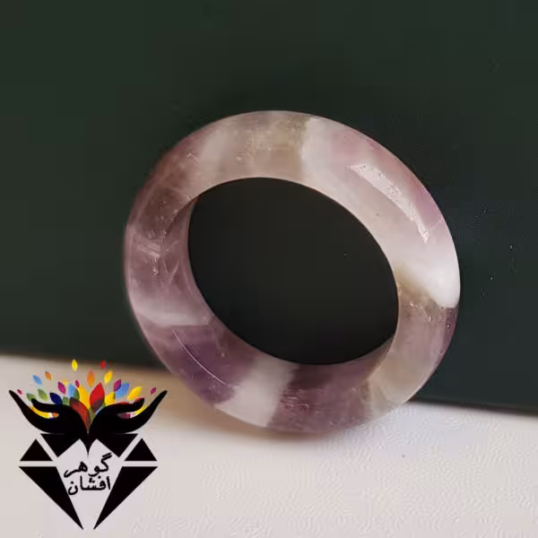 حلقه آمتیست اصل طرح دار R3255