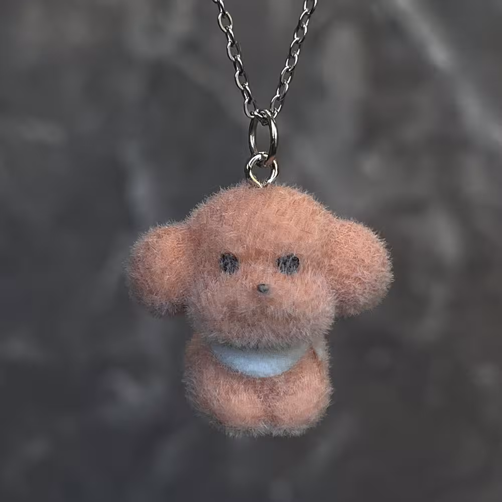 گردنبند سگ بامزه مخملی