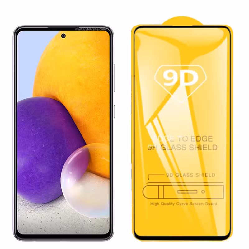 محافظ صفحه نمایش شیشه ای گلس سامسونگ Full Glass 9D Screen Protector Samsung Galaxy A72 4G/5G
