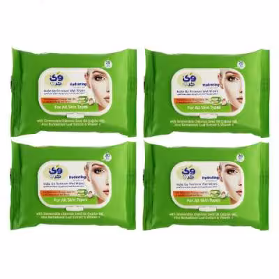 دستمال مرطوب وی کر مدل Jojoba-Aloe Vera چهار بسته 20 عددی