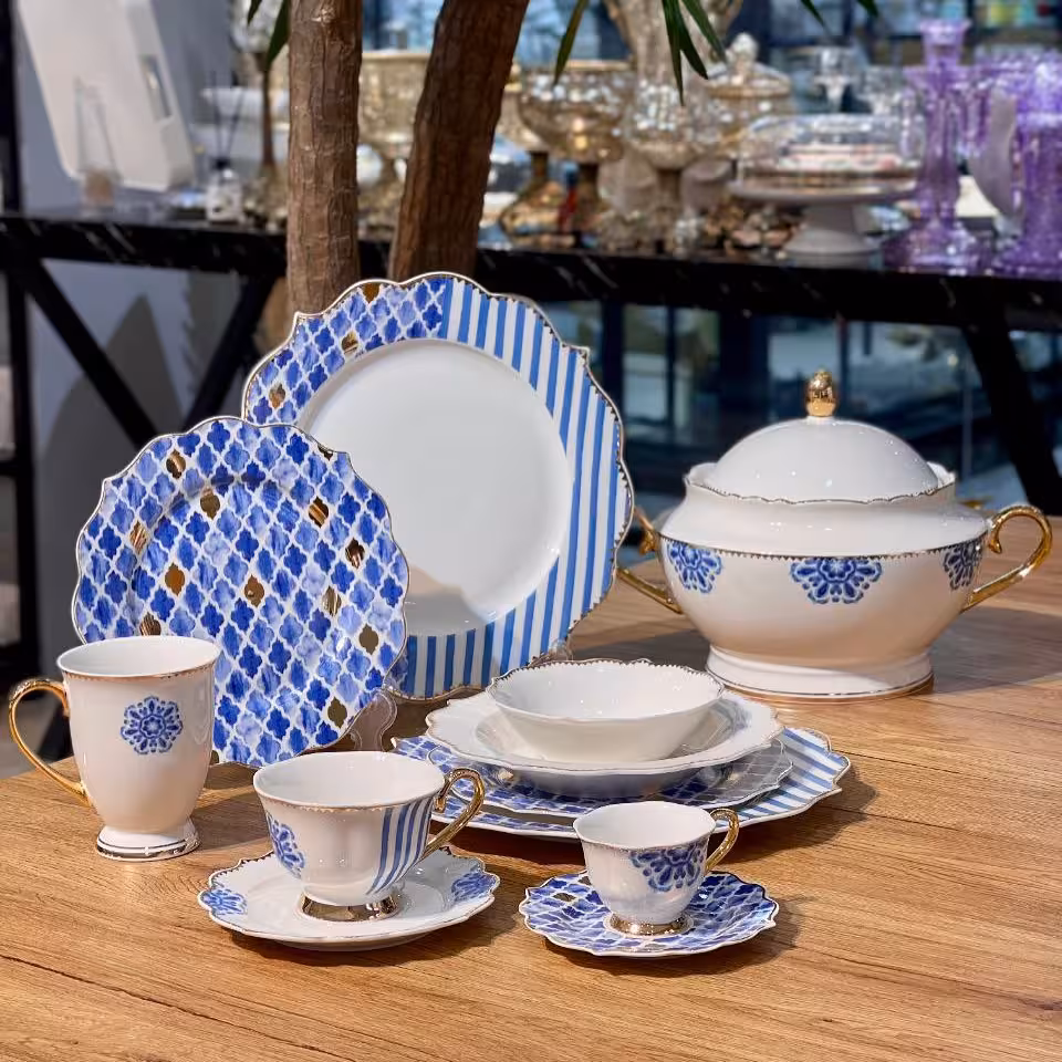 ست سرویس غذاخوری 24 پارچه ترک مدل پینک مور KITART