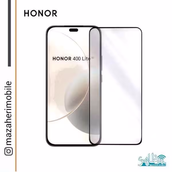 گلس محافظ صفحه نمایش آنر honor 400lite فول چسب شیشه ایی اصلی - فروشگاه موبایل مظاهری