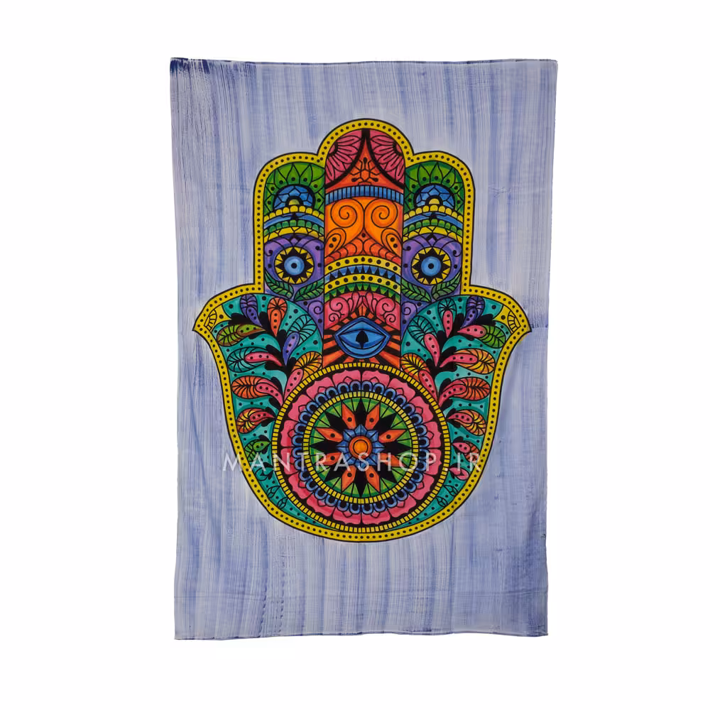 بکدراپ تپستری هندی طرح دست همسا (روتختی یک نفره) کد 334