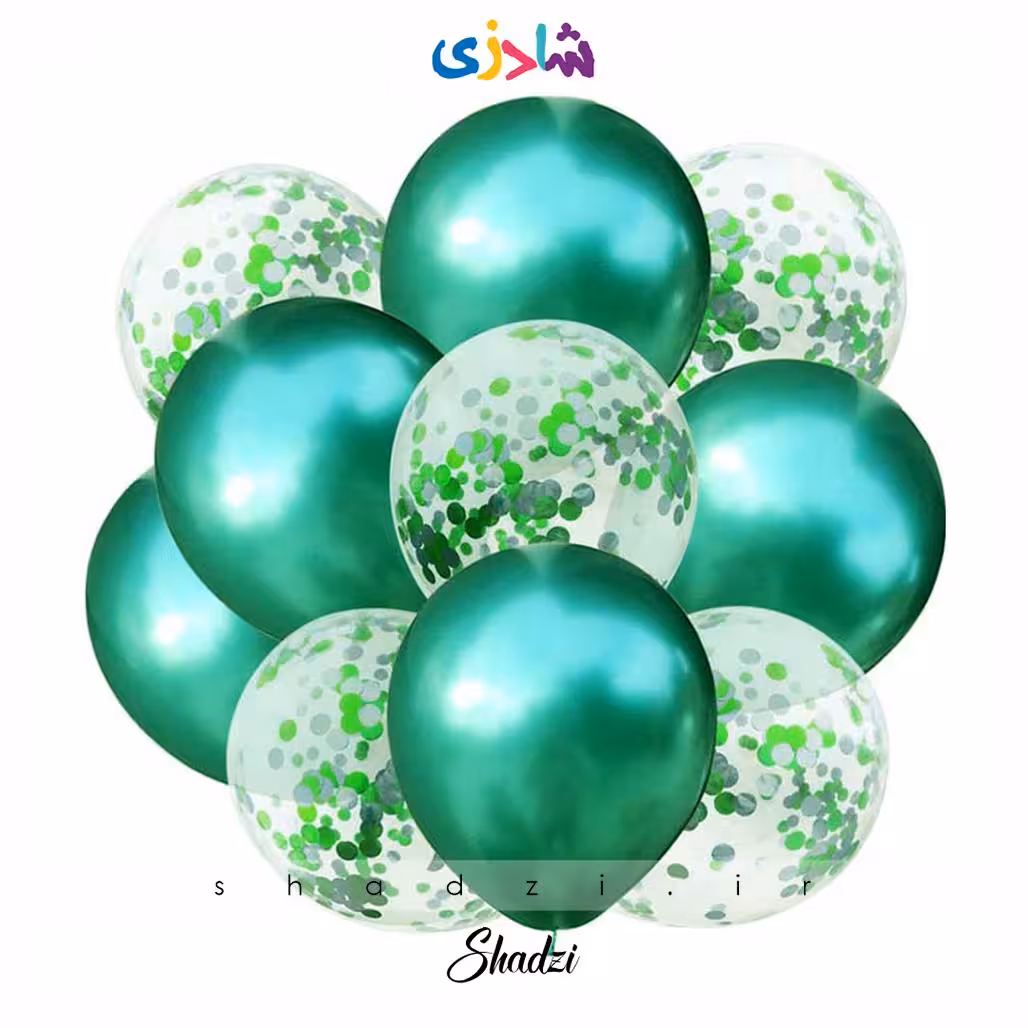 پک 10عددی کروم پولکی سبز