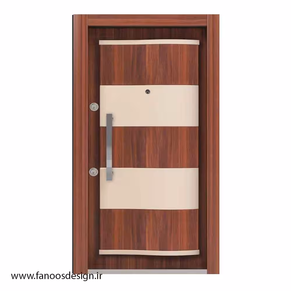 درب ضد سرقت سفید لوکس ایرانی در ضد سرقت روکش لامینت کد 1359