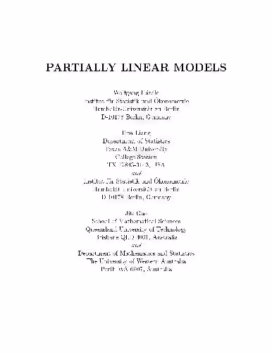 خرید و دانلود نسخه کامل کتاب Partially linear models of parameter estimation