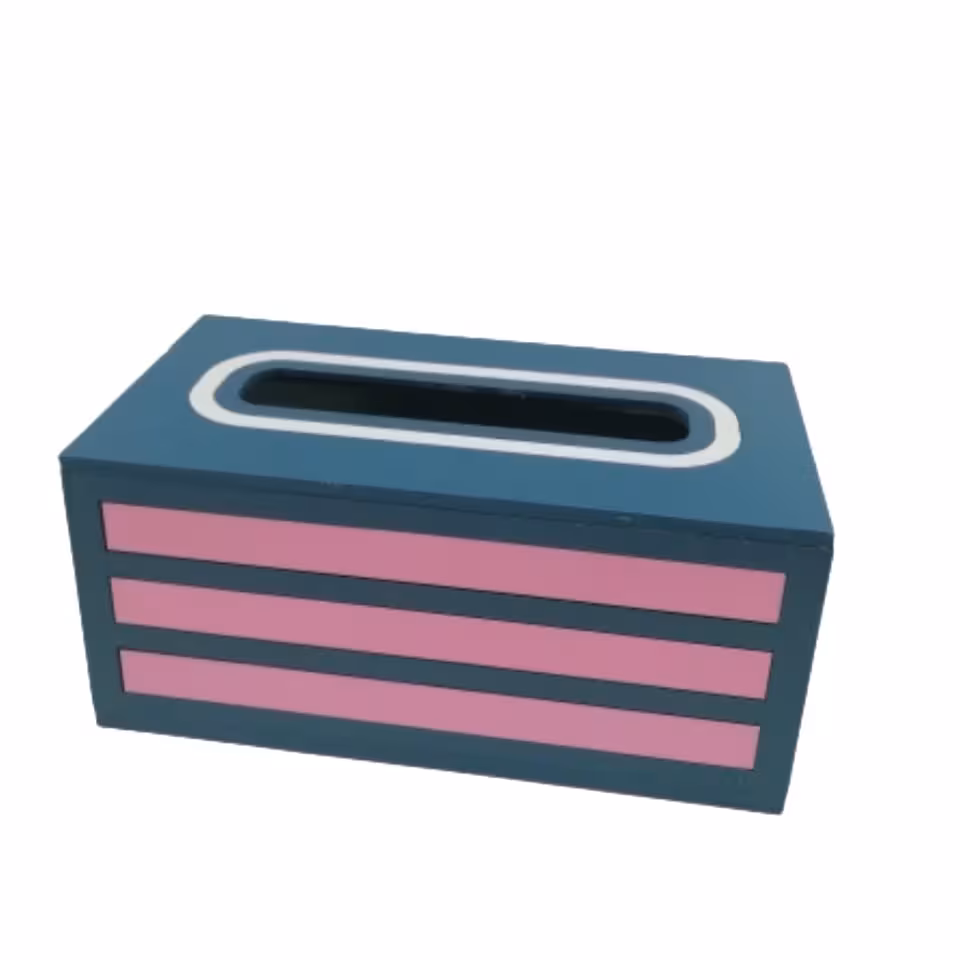 جا دستمالی چوبی رنگی 