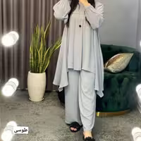 ست مانتو شلوار اسرا ابروبادی با رنگبندی فری سایز
