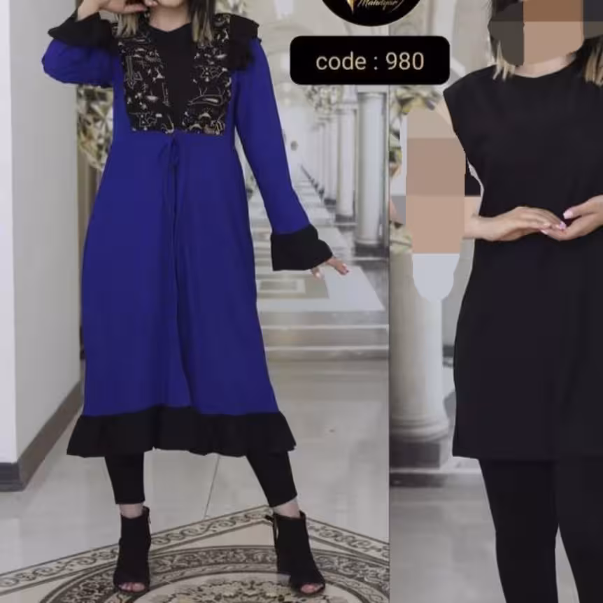 مانتو چین دار طرح فیلی