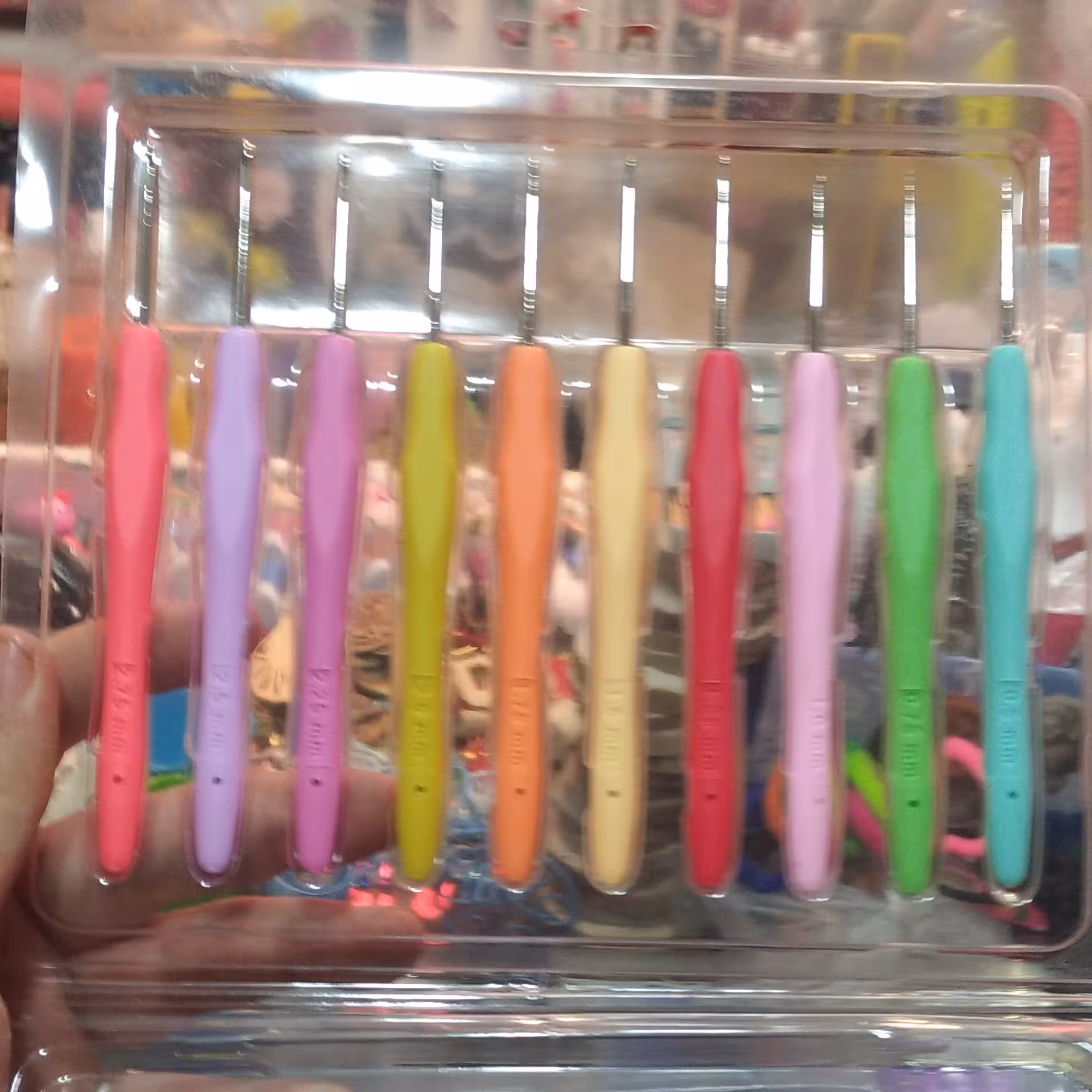 پک 10 عددی قلاب دسته ژله ای در 10 سایز ریز